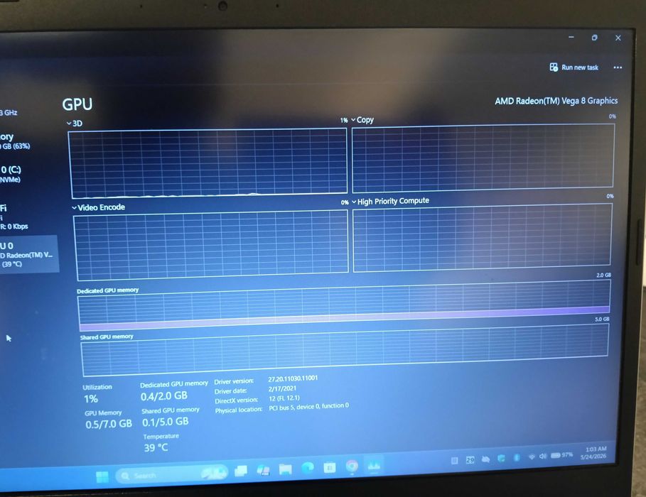 Vand Laptop Acer, AMD Ryzen 5, 8Gb DDR4, SSD 256Gb NVMe, 15.6"