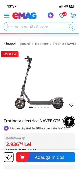 trotineta  navee gt5 pro