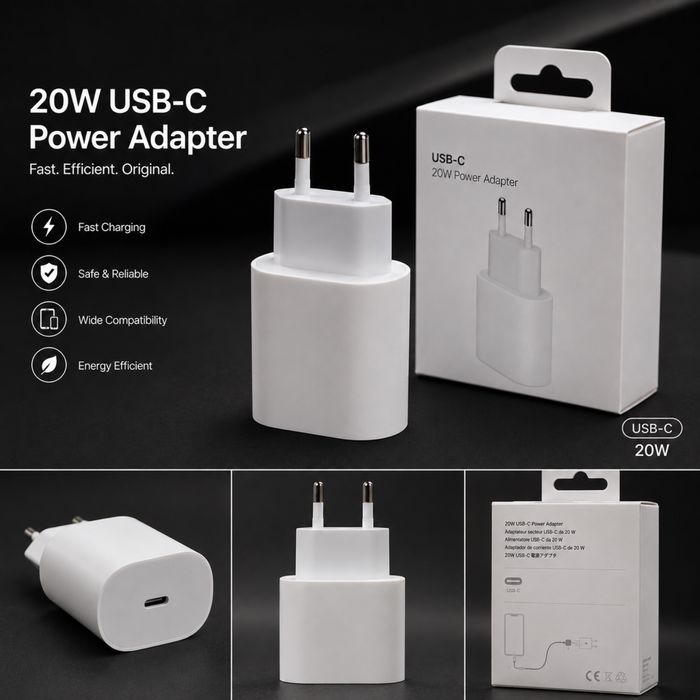Apple 20W USB-C — оригинальный адаптер EU | A2347