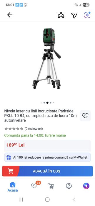 Nivela laser Parkside