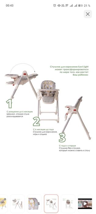 Детский стульчик для кормления.
