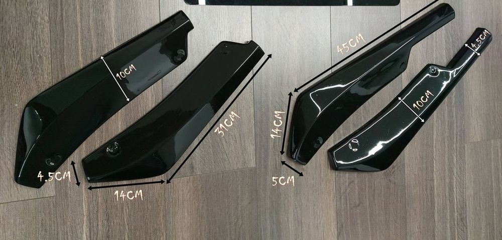 Extensie coltare lip bara spate Dacia Logan MK2 MK3 negru lucios