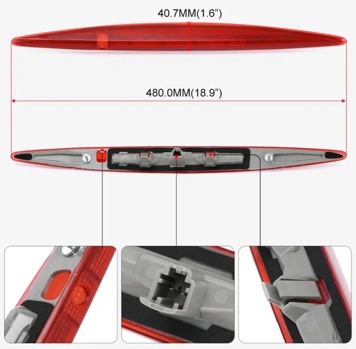 Lampa Stop Frana Spate Sus Led Portbagaj Suplimentar Honda CRV CR-V 2012-2018 Culoare:Rosu