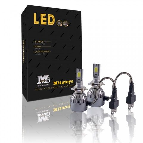 Комплект японски LED диодни крушки за фарове 2х36W 7600lm H1/H4/H7/H11