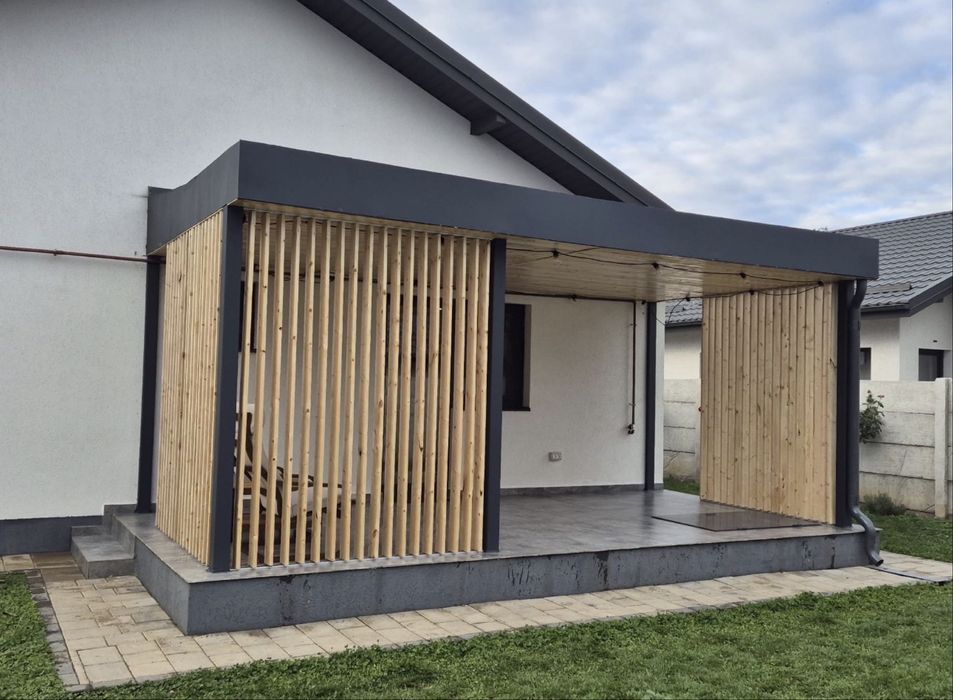 Pergole si terase din lemn rustic