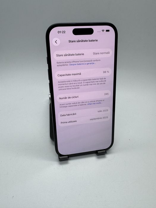 iPhone 16 - 256Gb - Baterie 98% - STARE IMPECABILA - GARANTIE
