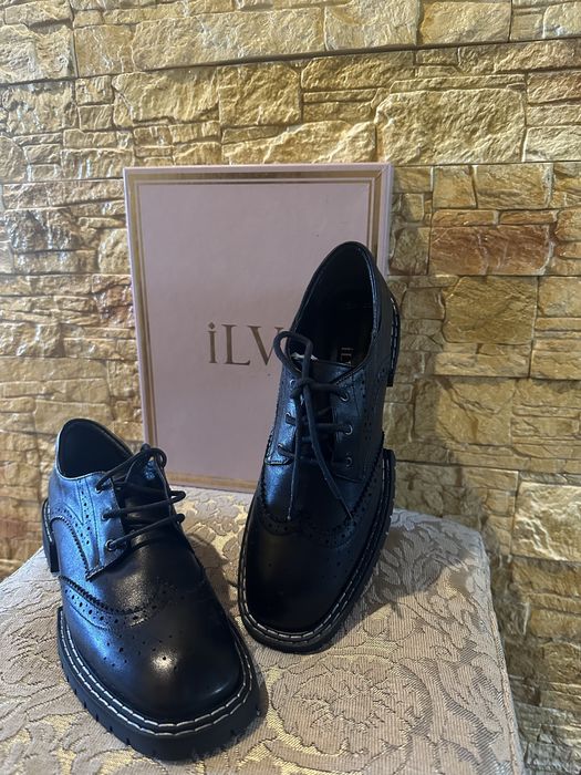 Туфли кожанные черные