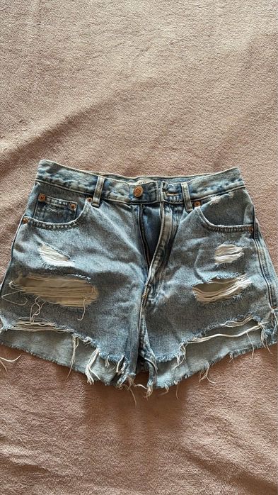 Сини къси панталонки Pull&Bear