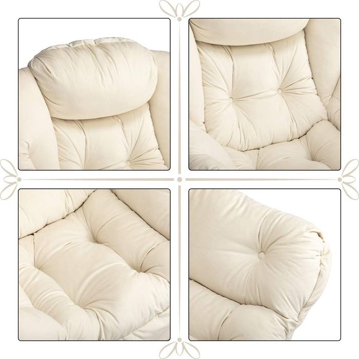 Fotoliu relaxare HollyHOME, Tapitat cu Catifea, Sezut si Spatar Capitonezat, Brate Confortabile, Capacitate 225 kg, 80 x 64 x 95 cm, Cadru din Otel