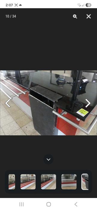 Linie autoservire profesională, cu vitrină frigorifică și zonă caldă