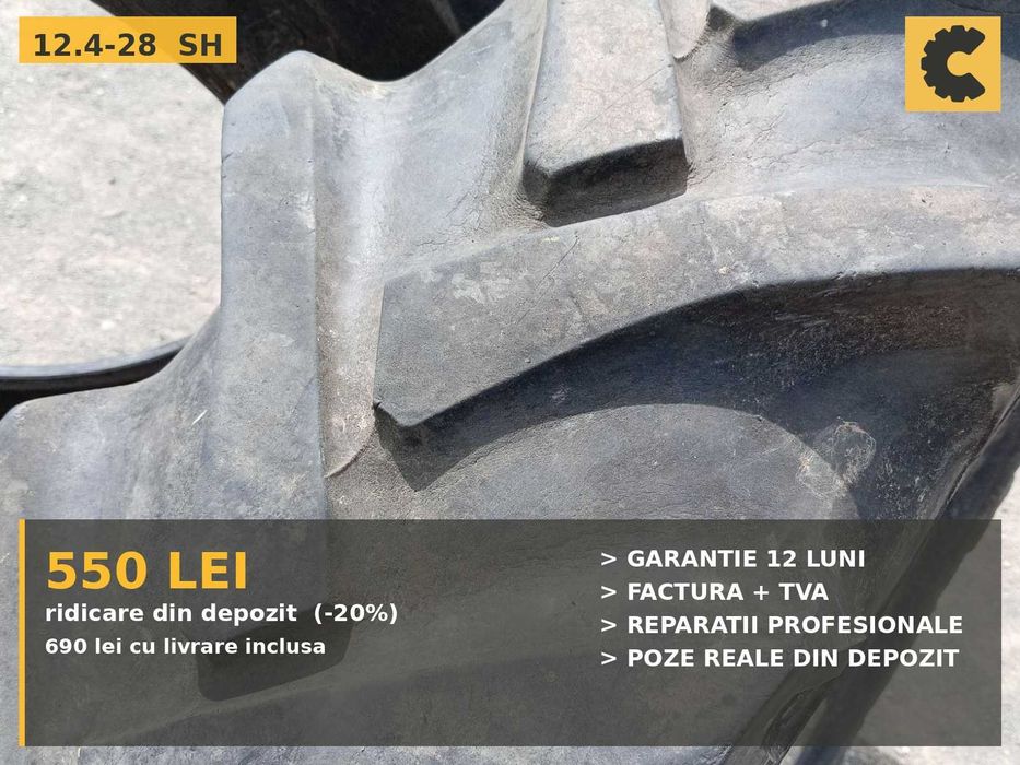 Cauciucuri 12.4-28 Vredestein Anvelope Tractor SH FACTURA Garantie Factura John Deere Fendt Case IH