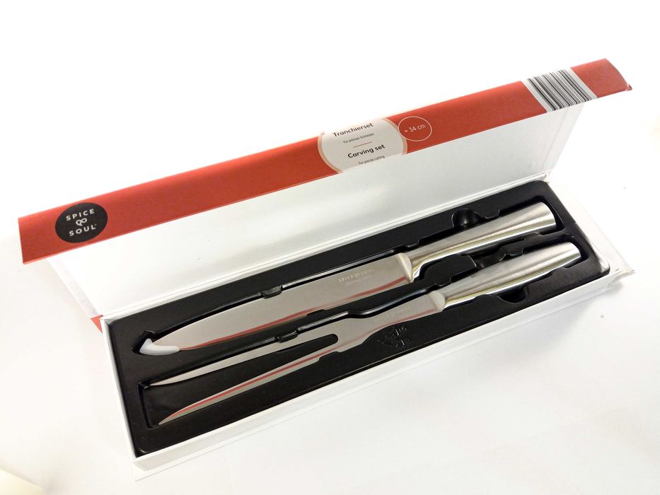 НОВ! Нож и вилица за транжиране на месо 34 см