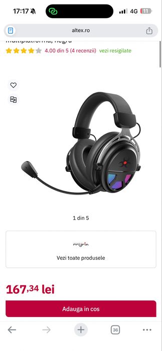 Casti Gaming Wireless Myria MG7815 – ca noi