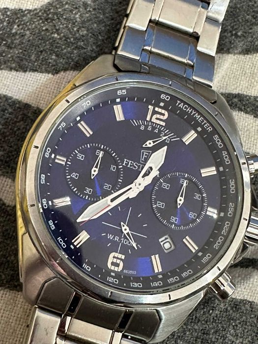 ceas festina argintiu deschis fata spate lateral deosebit de frumos