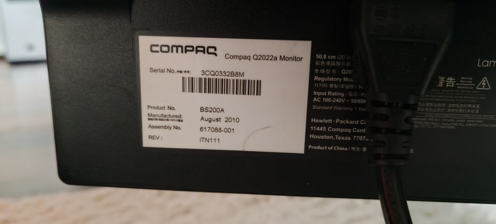 Monitor Compaq Q2022a 20 inch