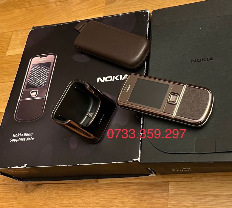 Nokia 8800 ARTE Sapphire CA NOU ! Full Box ! RARITATE Telefon Colectie
