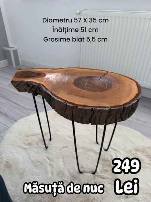 Măsuță de cafea nuc