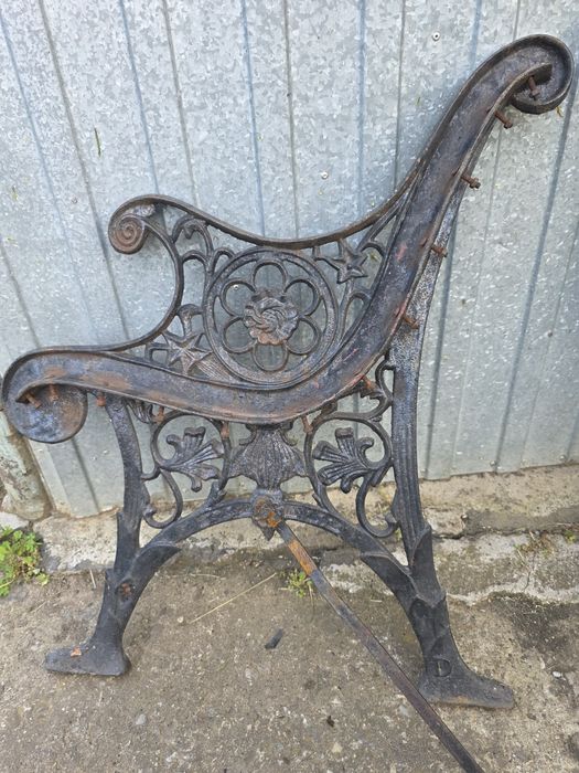 Picioare banca ornamentale din fonta, lemn