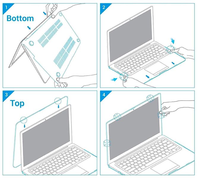 Carcasa geanta protectie tastatura MACBOOK 13 A1466 A1369 mov violet