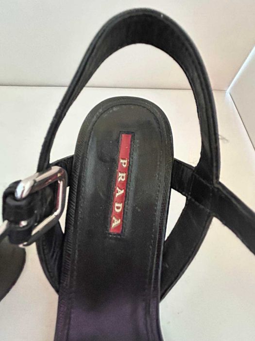 Сандали Prada, кожа, черни, 38.5