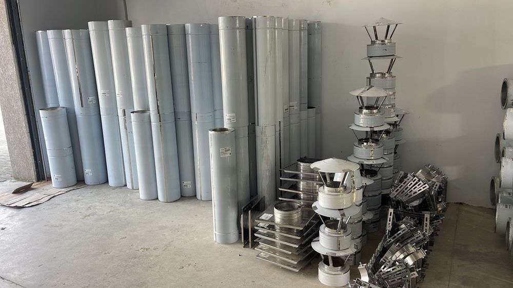 Horn de inox Coș de fum Burlane din inox izolate!