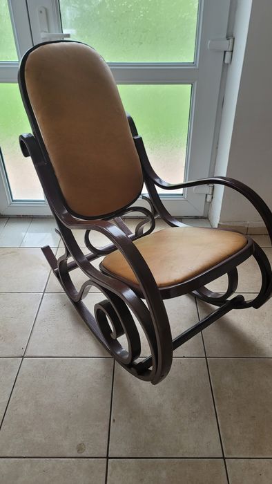 Balansoar lemn cu piele naturala