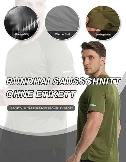 Мъжки спортни тениски – комплект 3 броя, бързосъхнещи