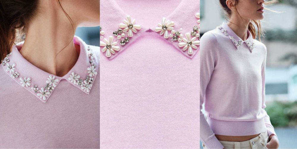 Пуловери с камъчета и вълна на Zara, S/M