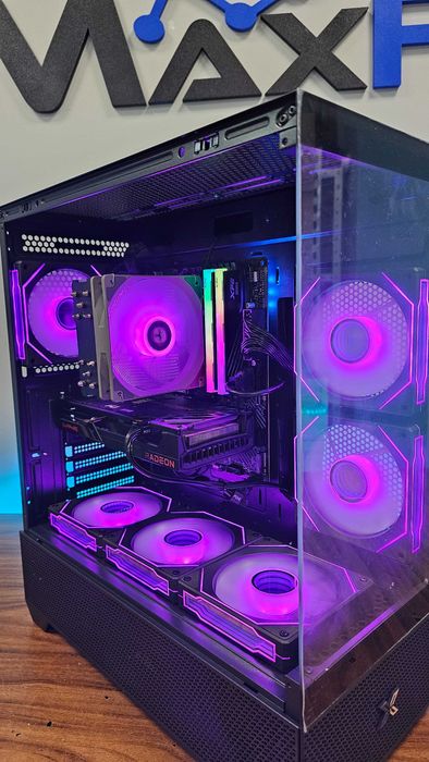 НОВО! RX 9060XT 8GB, Ryzen 5 7500f, 32GB RAM, 650W Геймърски компютър