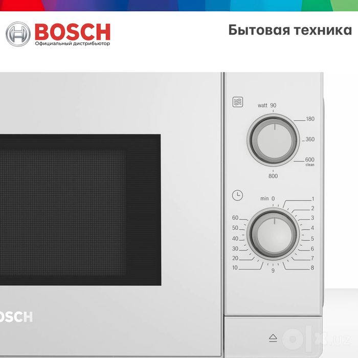 Микроволновая печь Bosch FFL020MW0 соло, 20л, белая
