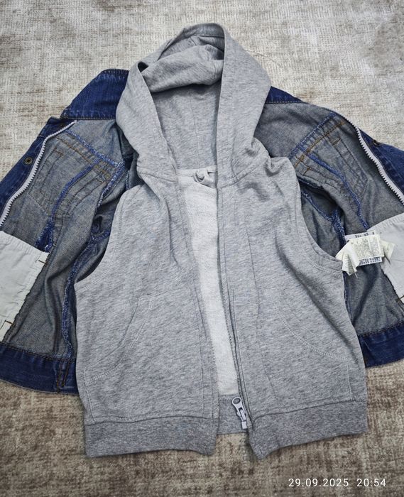 Джинсовая куртка 2в1 UC of Benetton, на мальчика 7-8 лет