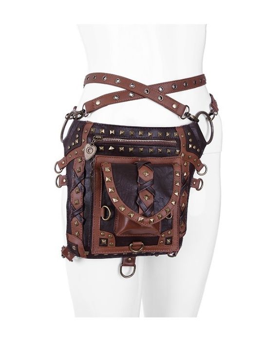 Geanta - Curea Holster Brown Studded