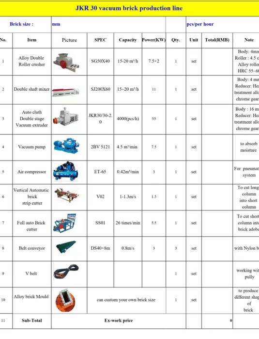 JKR 30/30 Вакумный гишт ленияси