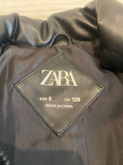 Кожено черно яке за момиче ZARA