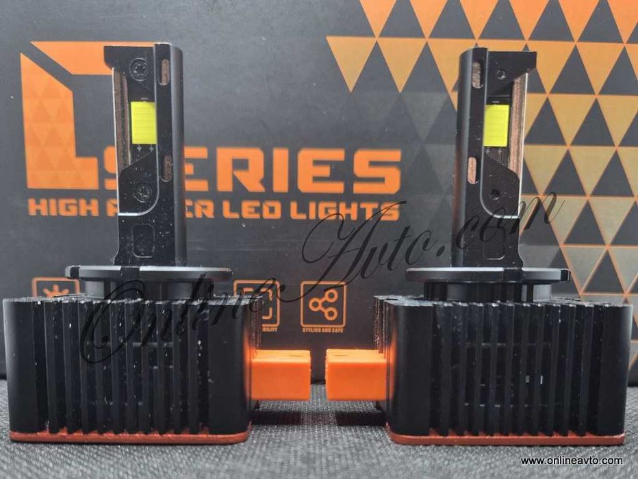 Промо! LED Крушки D3S +400% Canbus Директен Заместител 11000Lm 55W 6000k Д3С Мощни ЛЕД