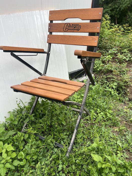 Scaun pliabil metal+lemn