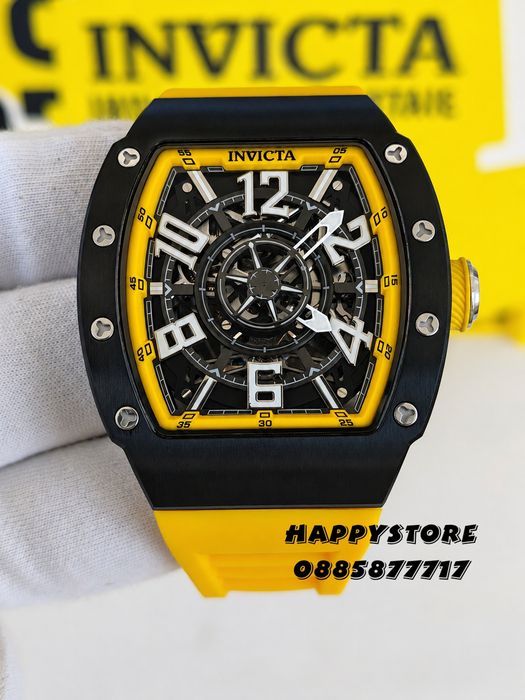 INVICTA Vortex Yellow automatic 43 mm, Инвикта нов мъжки часовник