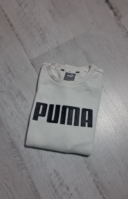 Crewneck puma alb