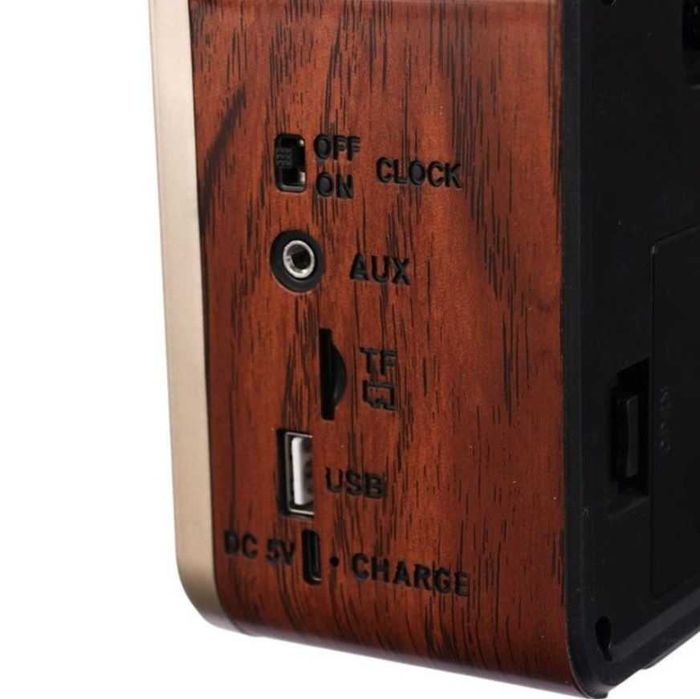 Ретро портативно радио с Bluetooth, USB и часовник KTF-2017