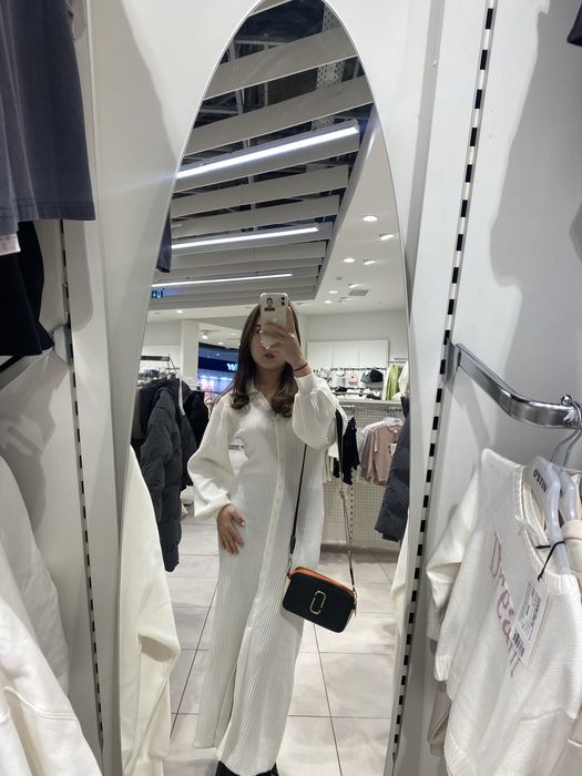 белое платье зимнее