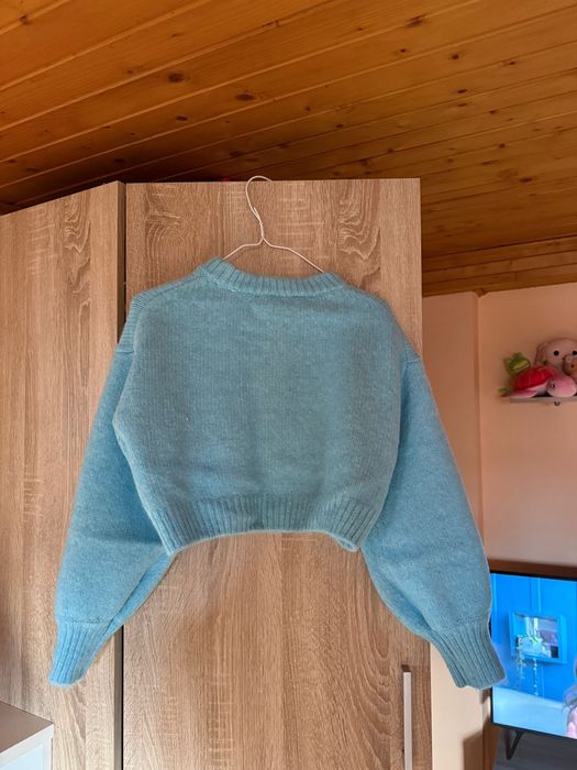 Pulovar gros albastru Zara