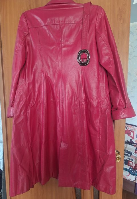 Плащ женский кожаный