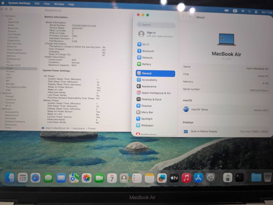 MacBook air 13" m1 8gb 256gb