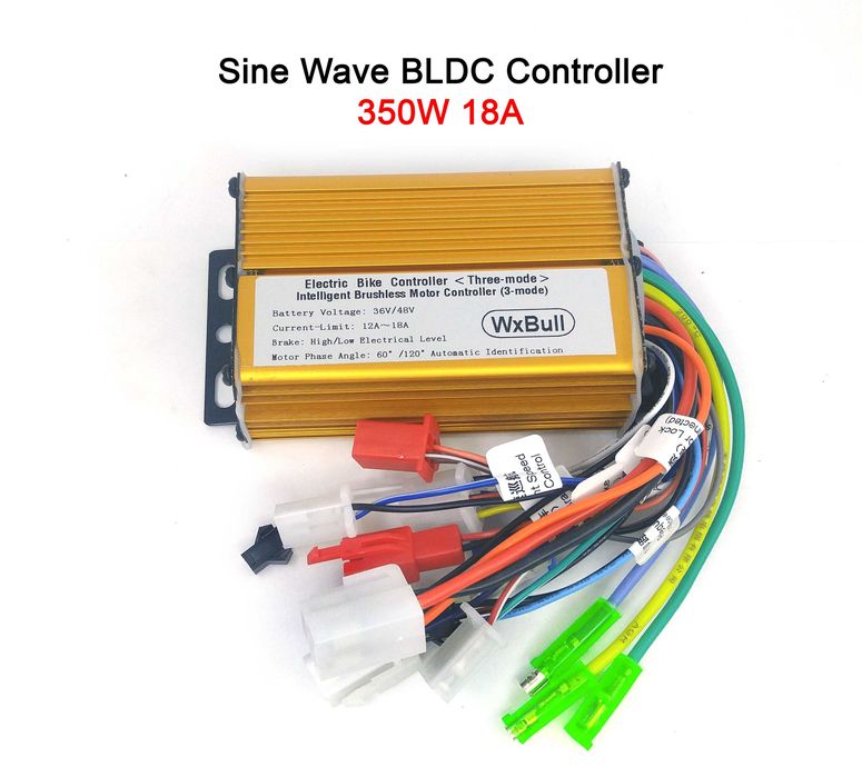 Контроллер 350W для бесщеточных BLDC моторов на 36, 48, 60, 64 и 72V