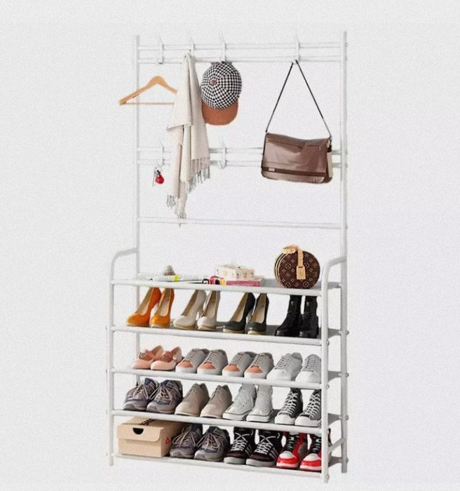 Pol kiyim ilgichi, poyabzal uchun tokcha bilan, 5 tokcha

 Zamin uchun