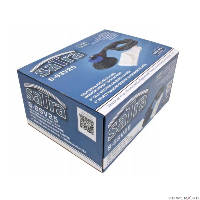 Slefuitor pneumatic excentric cu furtun si sac pentru aspirare, 150