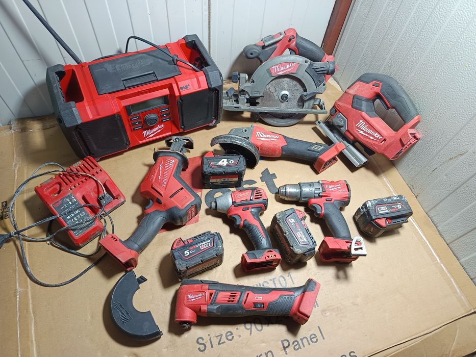 Set Makita Dewalt 18v rotopercutor flex fierăstrău circular impact multifuncțional radio pendular acumulatori Kit profesional scule  Milwauckee