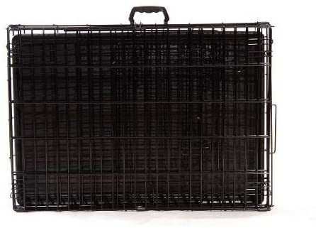 Cusca pliabila, metal cu tava plastic, transport caini