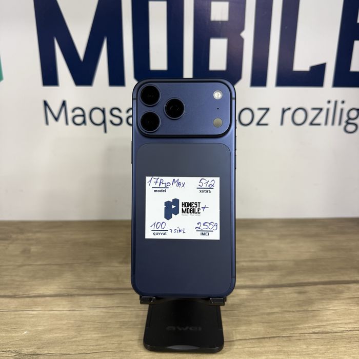 iPhone 17 Pro Max 512gb blue (7 kunli) sim+esim NASIYA BOR