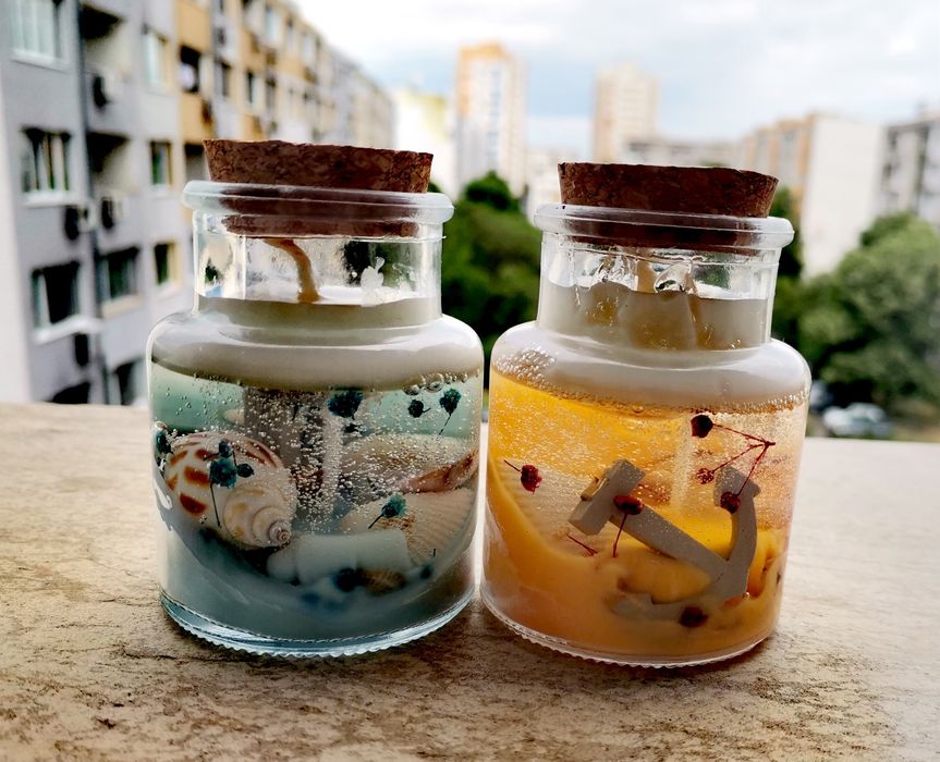 Морски Бурканчета с гел восък